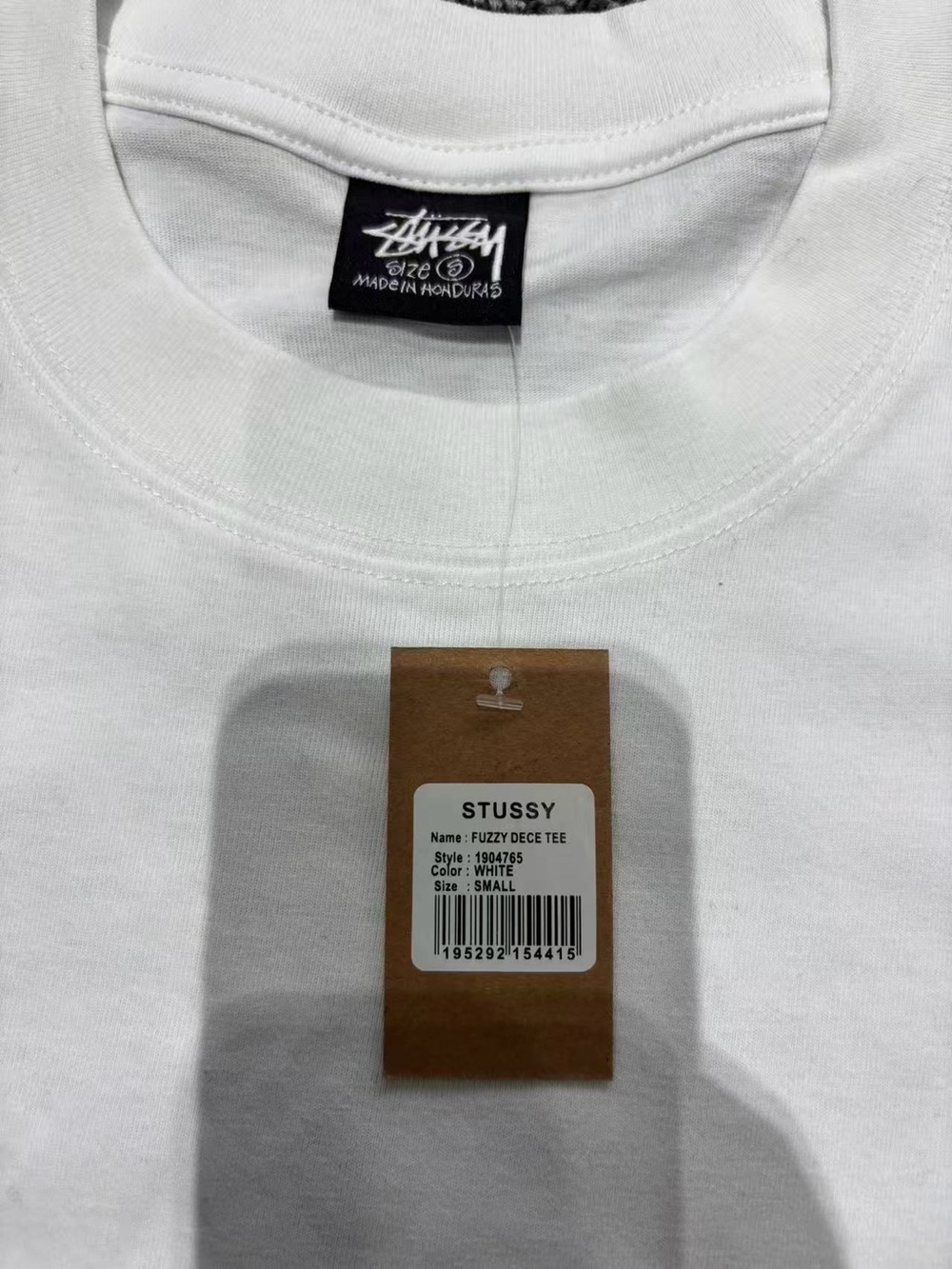 Stussy Fuzzy Dice Tee White - Brand New With Tags NWT Authentic - Picture 3 of 4